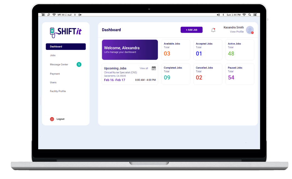 SHIFTit Dashboard Interface